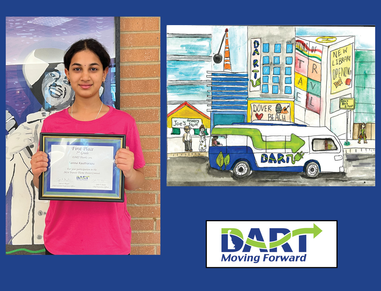 Dart Contest 7th Grade winner - Saanvi Kautharapu
