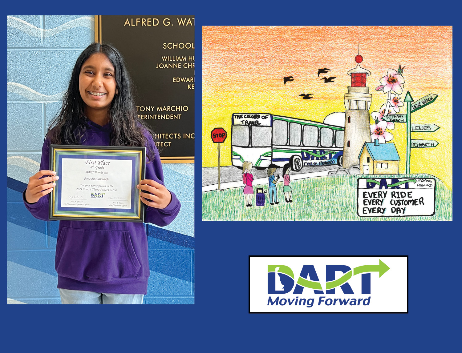 Dart Contest 8th Grade winner - Anusha Sarwadi